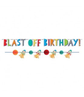 Happy Birthday 'Blast Off' Deluxe Banner Kit (1ct)
