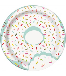 Happy Birthday 'Donut Party' Small Paper Plates (8ct)