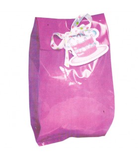 Happy Birthday Pink Flowers Gift Bag Kit (10ct)