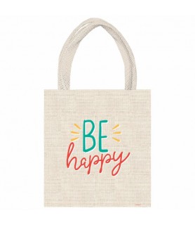 Birthday 'All Smiles' Small Canvas Tote Bag (1ct)