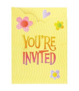 Butterfly Garden Invitations w/ Envelopes (8ct)
