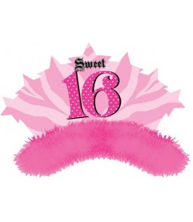 Happy Birthday 'Sweet 16 Super Stylish' Paper Tiara (1ct)