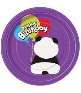 Happy Birthday 'Panda Party' Small Paper Plates (8ct)