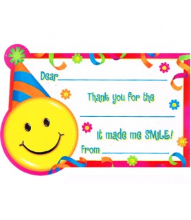 Happy Birthday 'Smiles' Thank You Notes w/ Envelopes (8ct)