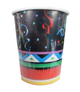 Happy Birthday 'Festival' 9oz Paper Cups (8ct)