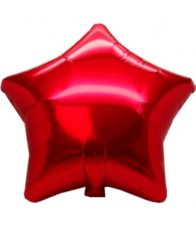 Happy Birthday Red Star Shaped Foil Mylar Balloon (1ct)