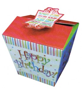 Happy Birthday 'Stripes and Dots' Favor Boxes (6ct)