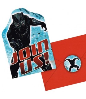 Black Panther Invitation Set w/ Envelopes (8ct)