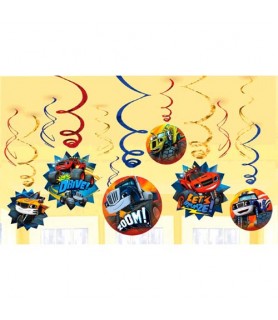 Blaze and the Monster Machines Hanging Swirl Decorations (12pc)