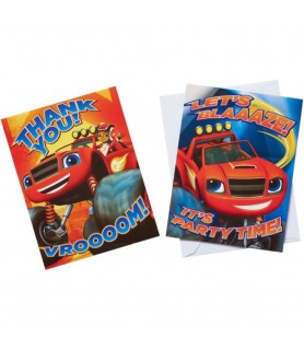 Blaze and the Monster Machines Invitations and Thank You Postcards Set w/ Envelopes (8ct each)