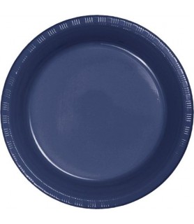 Navy Blue Small Plastic Plates (12ct)