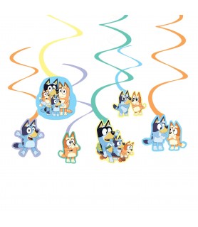 Bluey Paper Hanging Swirl Decorations (12pcs)