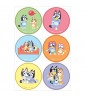 Bluey Large Round Stickers / Favors (4 sheets)