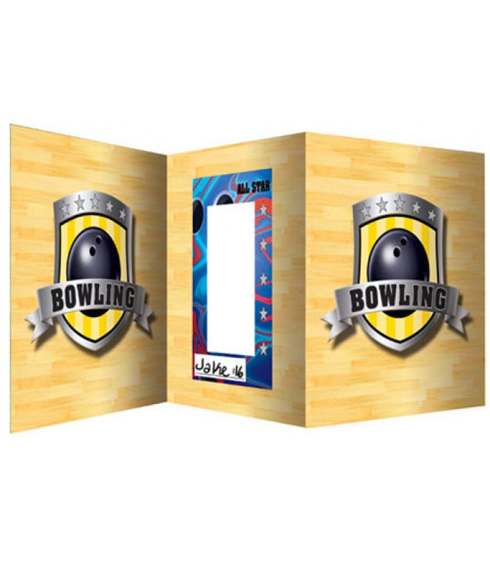 Bowling Tri-Fold Photo Holder Centerpiece (1ct)