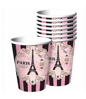 Bridal Shower 'A Day in Paris' 9oz Paper Cups (8ct)