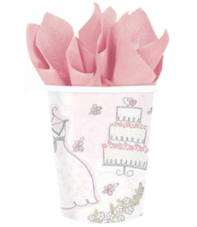 Bridal Shower 'Sweet Romance' 9oz Paper Cups (8ct)