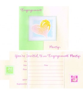 Bridal Shower 'Symbols of Love' Engagement Party Invitations w/ Envelopes (8ct)