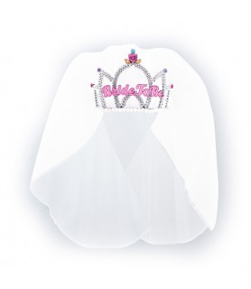 Bridal Shower 'Bride to Be' Tiara w/ Veil (1ct)