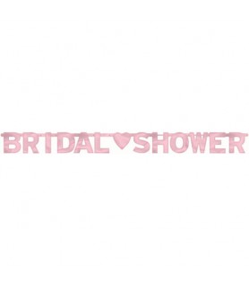 Bridal Shower Metallic Pink Banner (1ct)