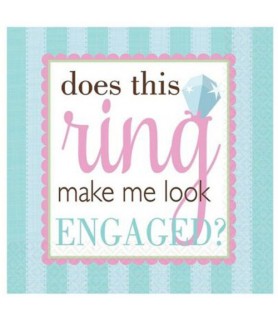 Wedding and Bridal 'Does This Ring..?' Lunch Napkins (16ct)