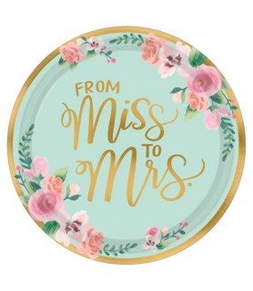 Wedding and Bridal 'Mint to Be' Extra Large Paper Plates (8ct)