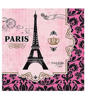 Bridal Shower 'A Day in Paris' Lunch Napkins (16ct)