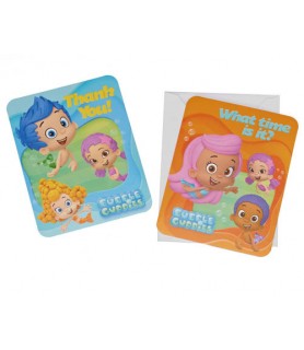 Bubble Guppies Invitations and Thank You Notes w/ Envelopes (8ct ea.)