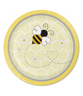 Baby Shower 'Bumblebees' Small Paper Plates (8ct)