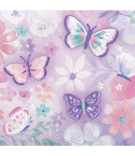 Floral Birthday 'Flutter' Small Napkins (16ct)
