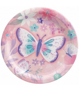 Floral Birthday 'Flutter' Small Paper Plates (8ct)