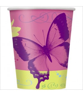 Butterfly Chic 9oz Paper Cups (8ct)