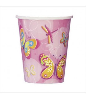 Butterfly & Dragonfly 9oz Paper Cups (8ct)