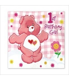 Care Bears Girl's 1st Birthday Lunch Napkins (16ct)