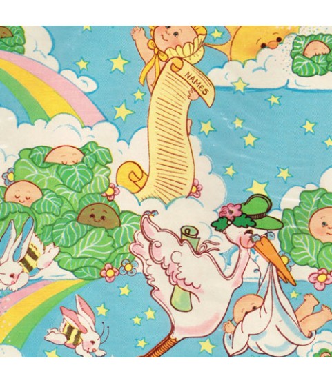 Cabbage Patch Kids Vintage 1983 'Stork Delivery' Gift Wrap (2 sheets, 8.3 sq. ft)