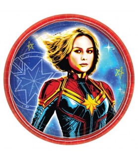 Captain Marvel Small Paper Plates (8ct)