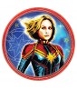 Captain Marvel Small Paper Plates (8ct)