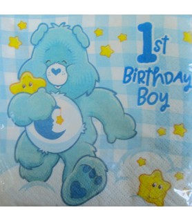 Care Bears Boy's 1st Birthday Small Napkins (16ct)