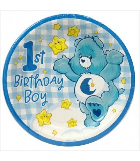 Care Bears Boy's 1st Birthday Small Paper Plates (8ct)