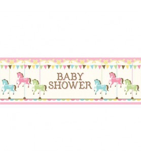 Baby Shower 'Carousel' Giant Plastic Banner (1ct)