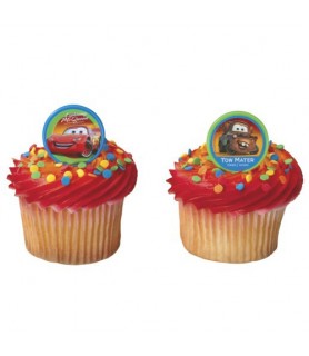 Cars Round Cupcake Rings / Toppers (12ct)