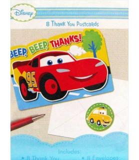 Cars 1st Birthday Thank You Note Set w/ Envelopes (8ct)