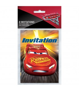 Disney Cars 3 Invitations w/ Envelopes (8ct)