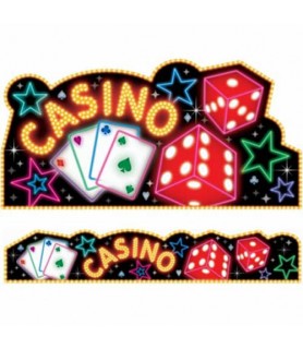 Casino Night Giant Cutout and Banner Set (2pc)