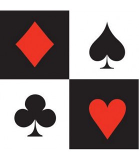 Casino 'Card Night' Small Napkins (16ct)