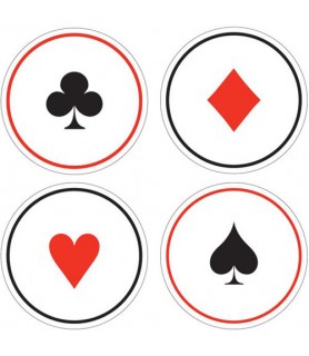 Casino Night 'Card Night' Drink Coasters (6ct)