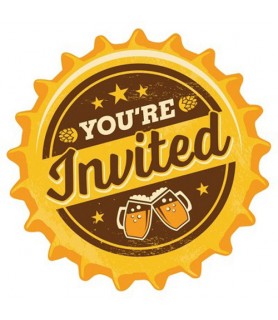 Happy Birthday 'Cheers and Beers' Invitations w/ Envelopes (8ct)