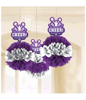 Cheerleading 'Spirit Squad' Fluffy Decorations (3ct)