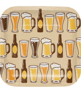 Happy Birthday 'Cheers and Beers' Small Paper Plates (8ct)