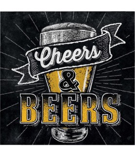 Happy Birthday 'Cheers and Beers' Small Napkins (16ct)