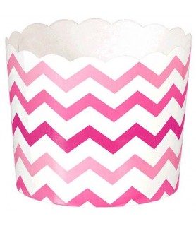 Pink Chevron Small Paper Cups (24ct)